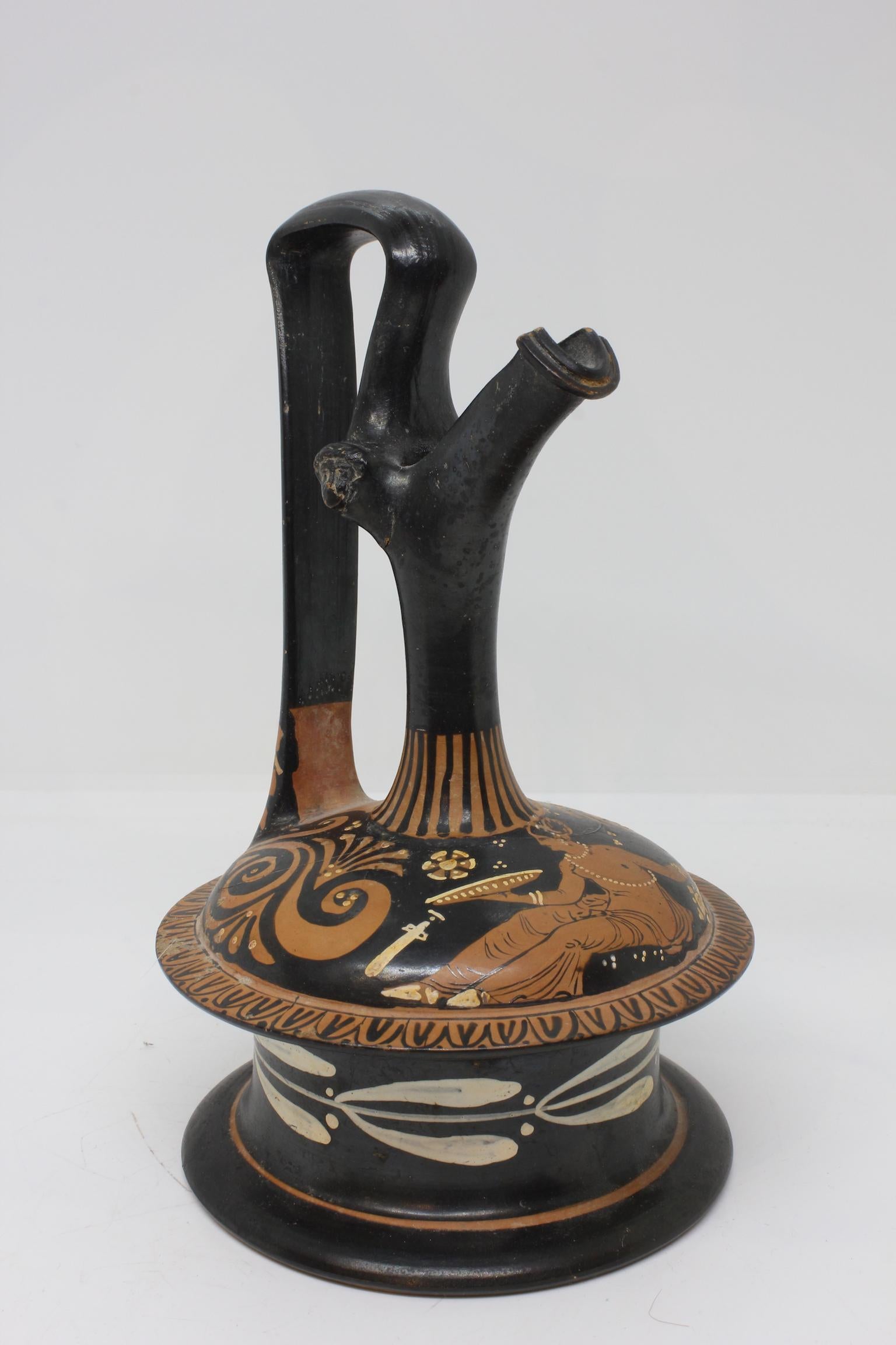 Ancient Greek Terracotta Epichysis In Good Condition For Sale In Marseille, FR