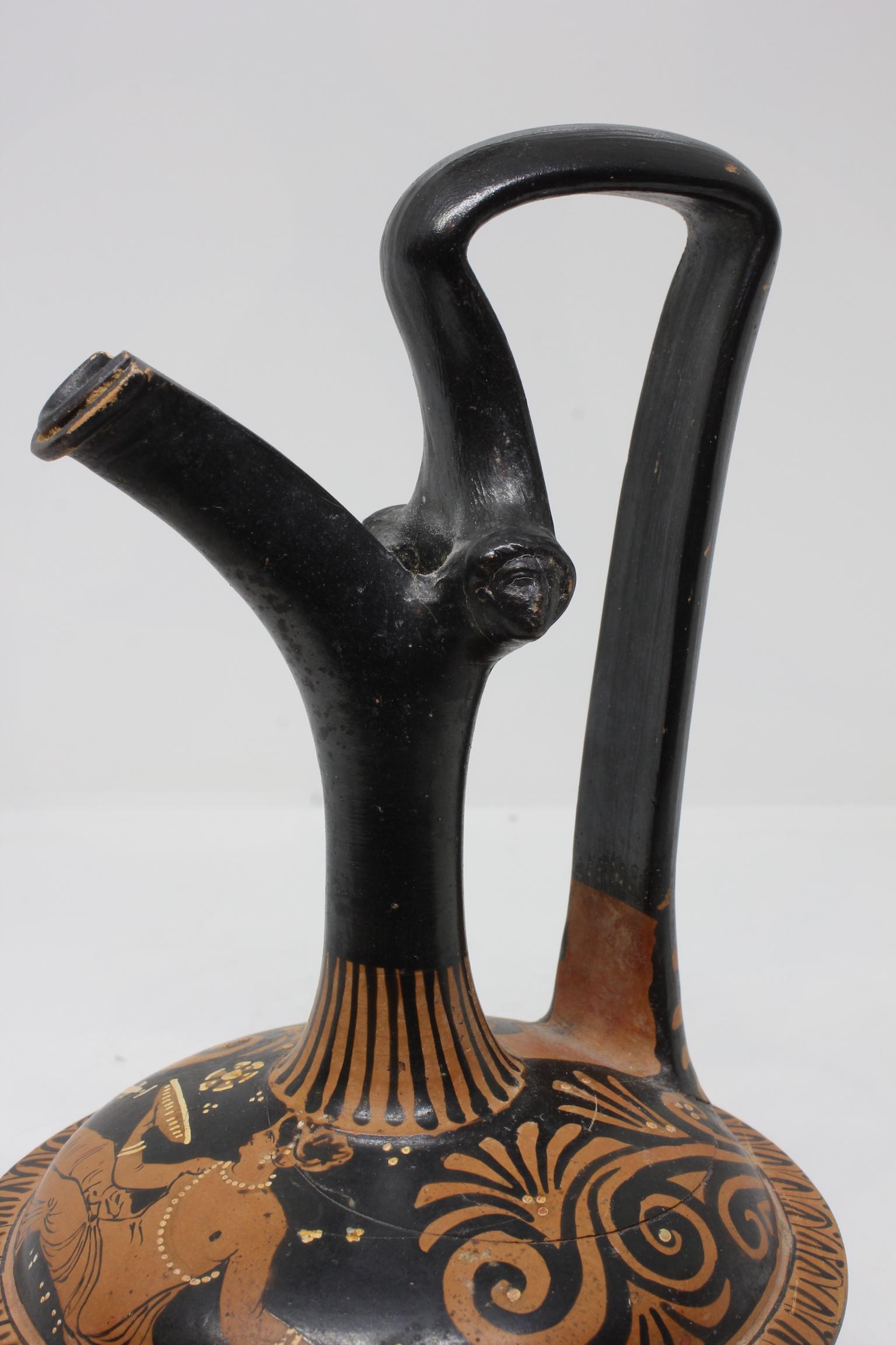 Ancient Greek Terracotta Epichysis For Sale 1