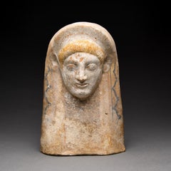 Ancient Greek Terracotta Female Protome
