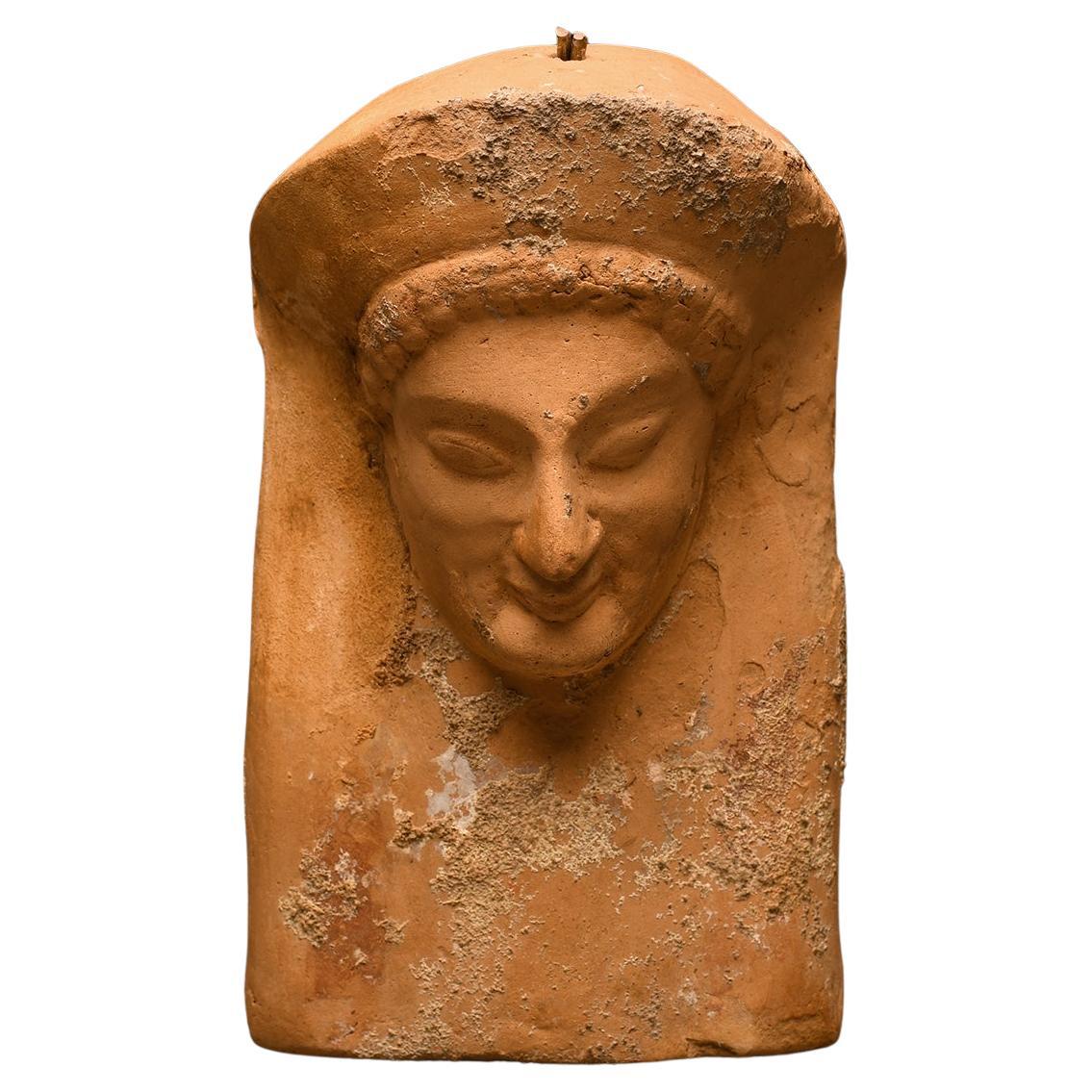 Ancient Greek Terracotta Female Protome