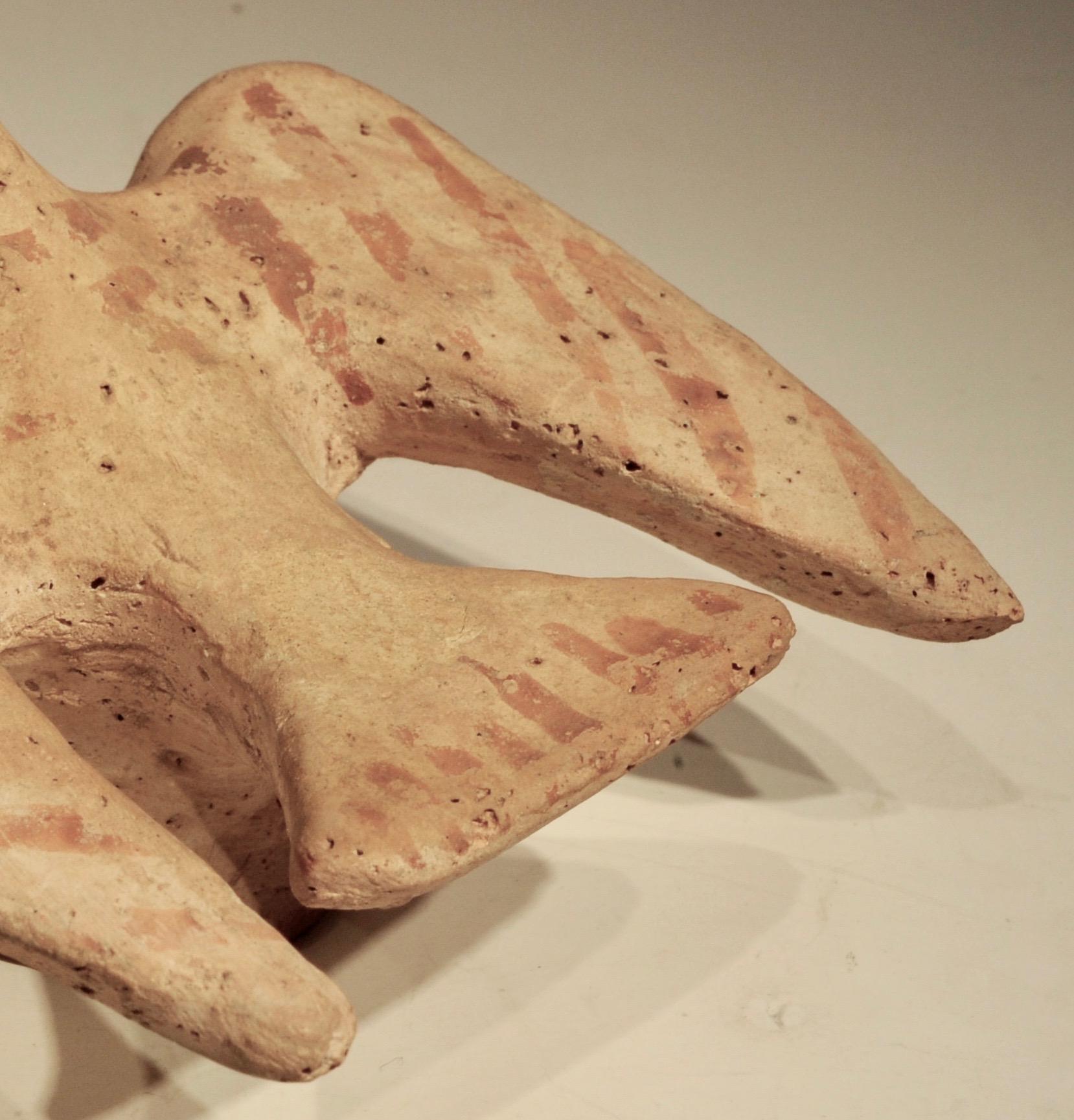 Hand-Crafted Ancient Greek Terracotta Sculpture of a Pigeon