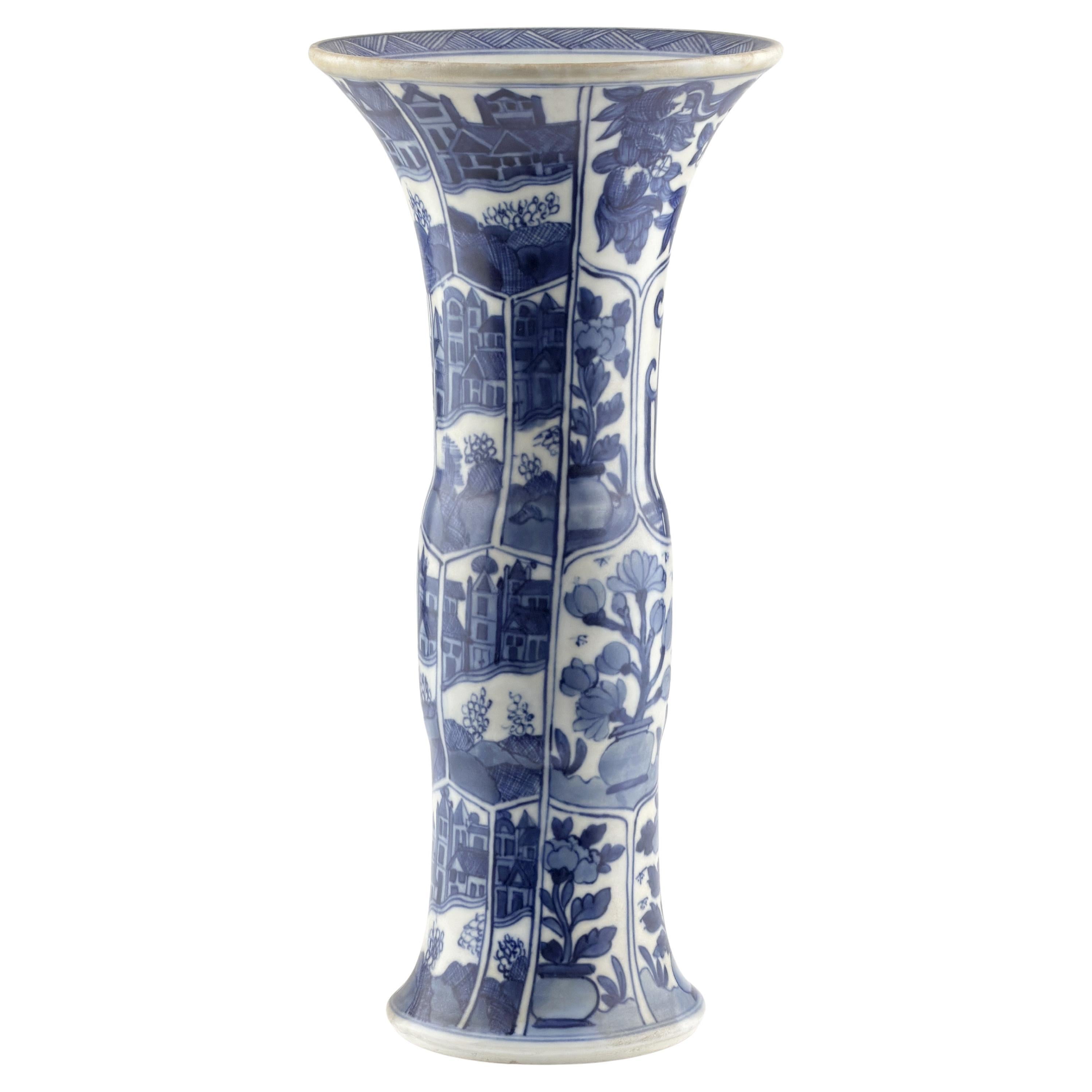 Vaso antico a forma di Gu 
Case del Canale
, dinastia Qing, epoca Kangxi, circa 1690