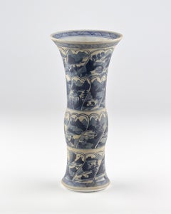 Ancient Gu Shape 'Riverscapes' vase, Qing Dynasty, Kangxi era, Circa 1690