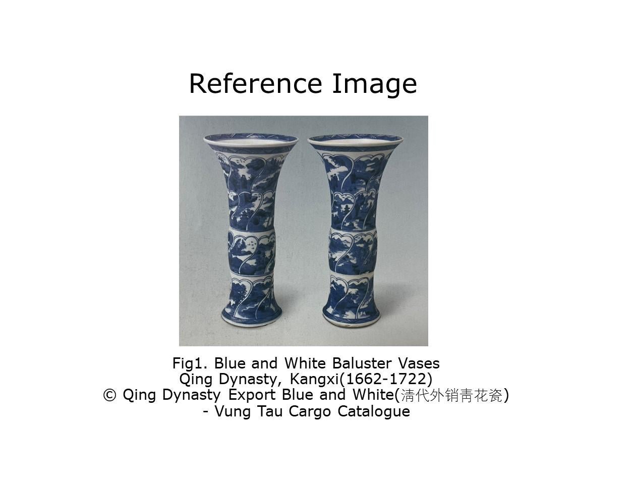 Antike Gu-Form 'Flusslandschaften' Vase, Qing Dynasty, Kangxi Ära, CIRCA 1690 im Angebot 2