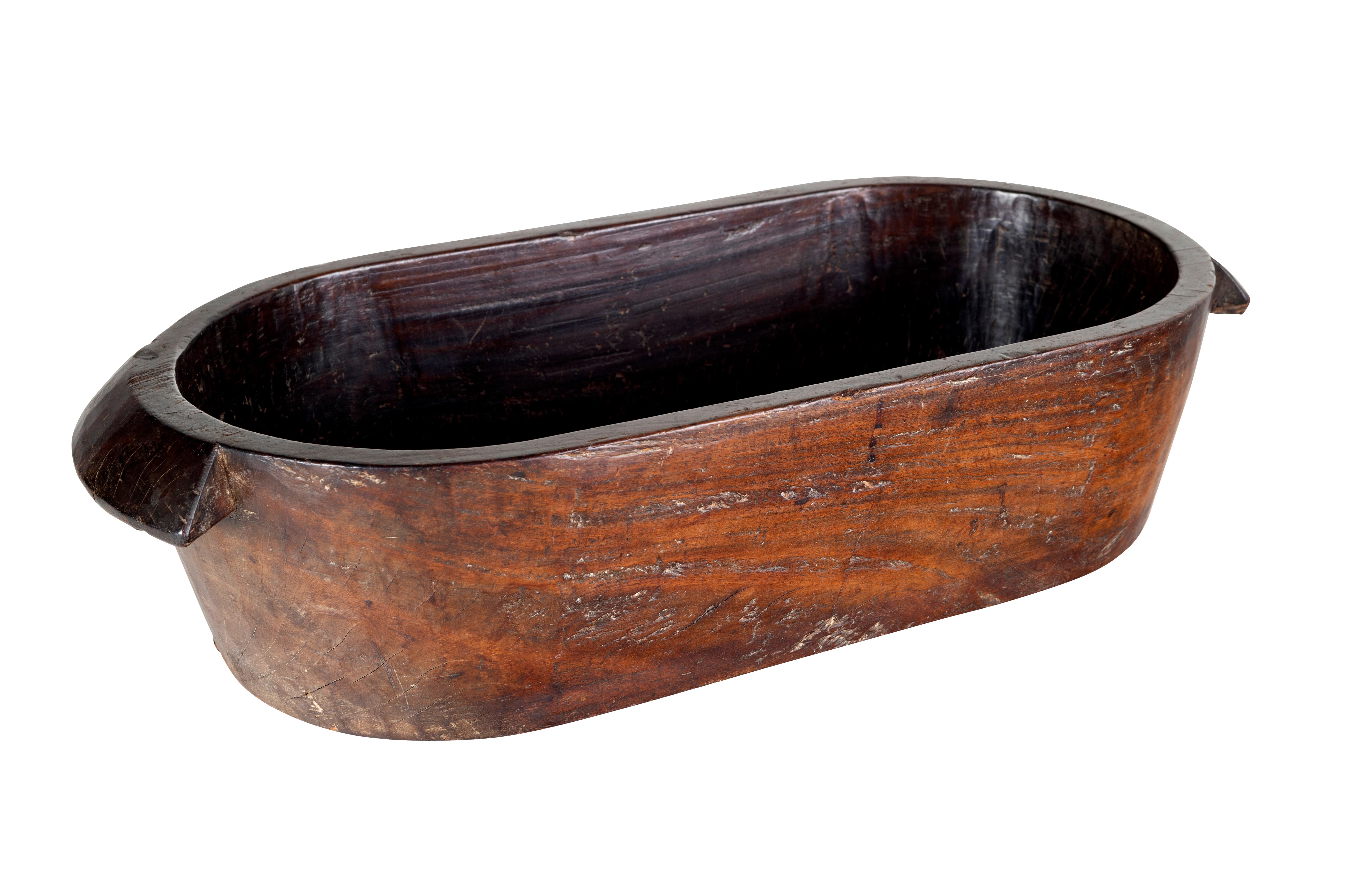 Rustic Ancient Hand Hewn Burlwood Bowl For Sale