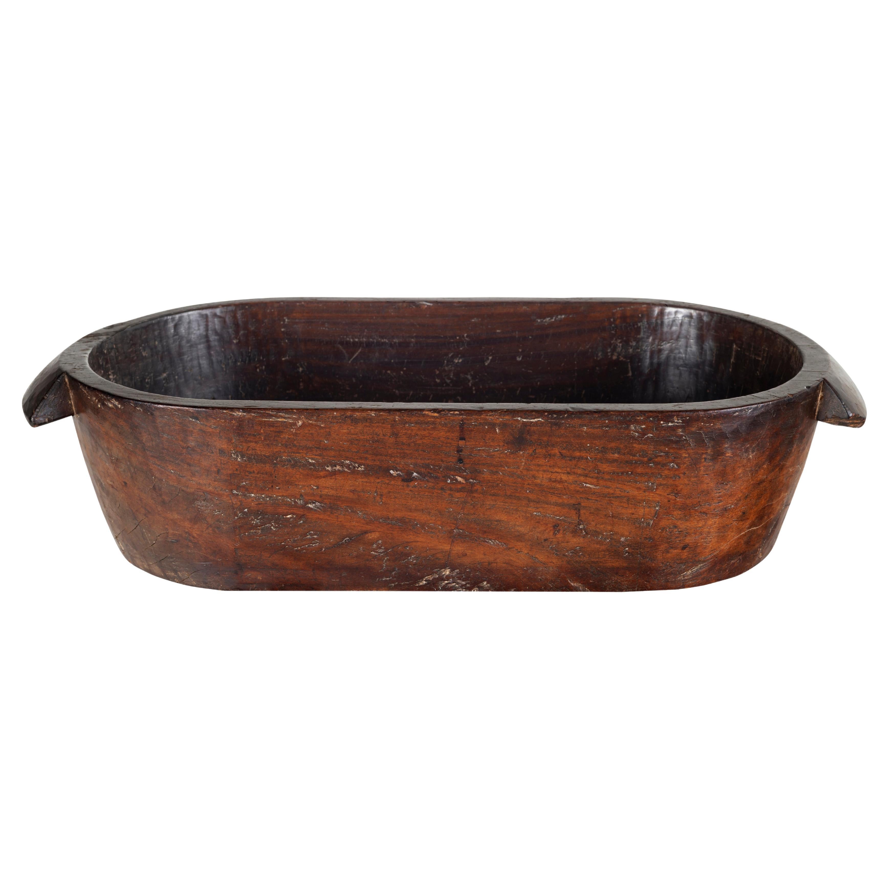 Ancient Hand Hewn Burlwood Bowl For Sale