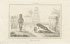Ancient Hawaiian Temples & Royal Sacred Sites – Pair of Small Engravings, 1836