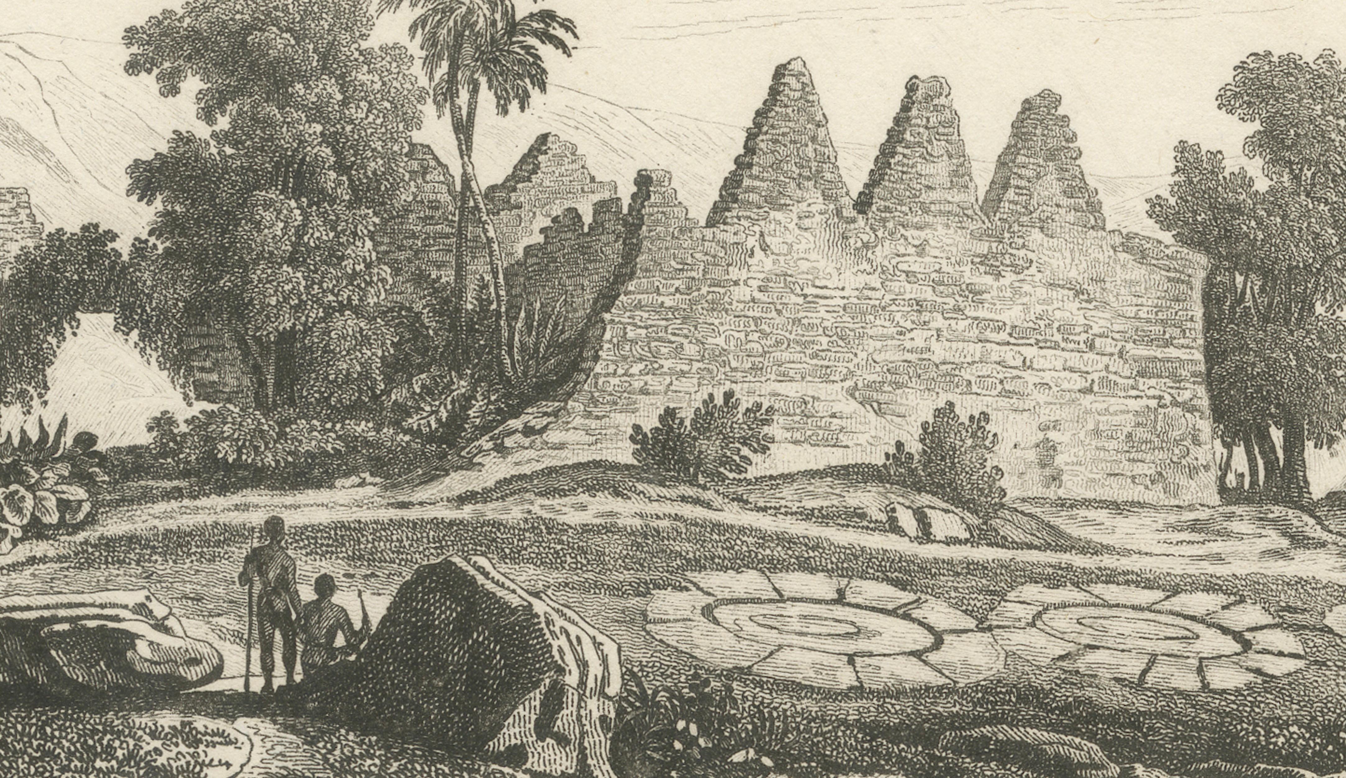 Ancient Hawaiian Temples & Royal Sacred Sites – Pair of Small Engravings, 1836