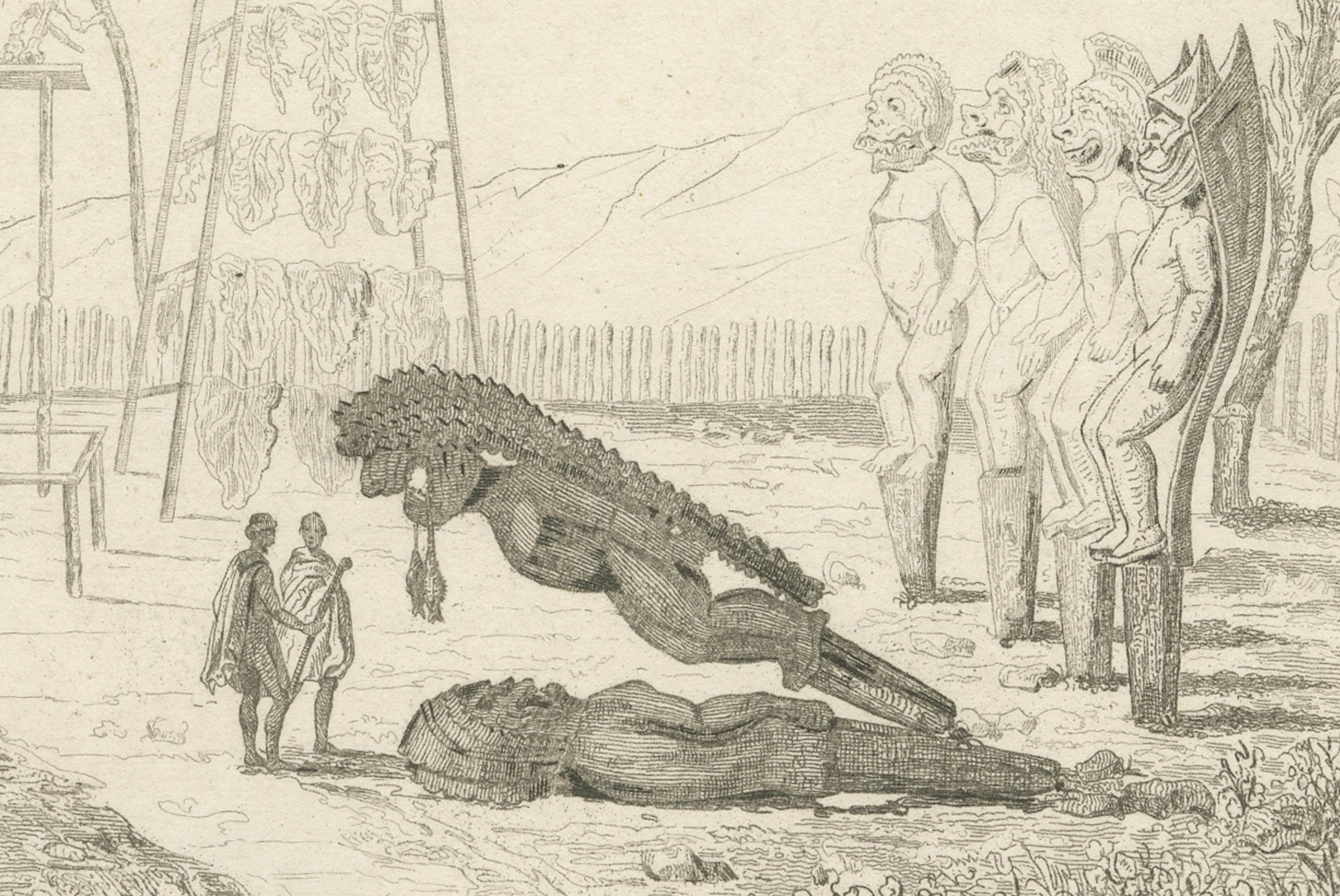 Ancient Hawaiian Temples & Royal Sacred Sites – Pair of Small Engravings, 1836