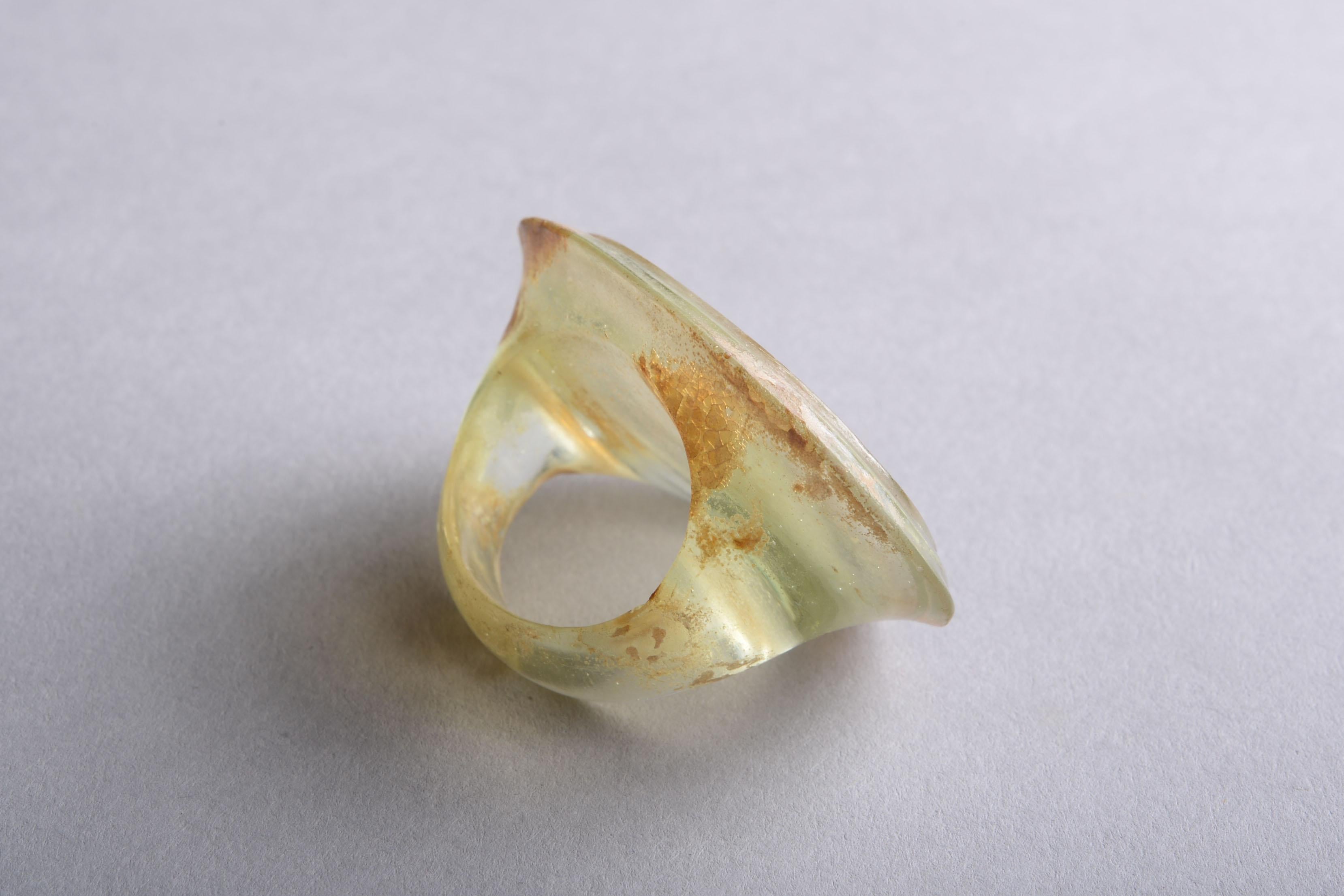 18th Century and Earlier Ancient Hellenistic Glass Finger Ring For Sale