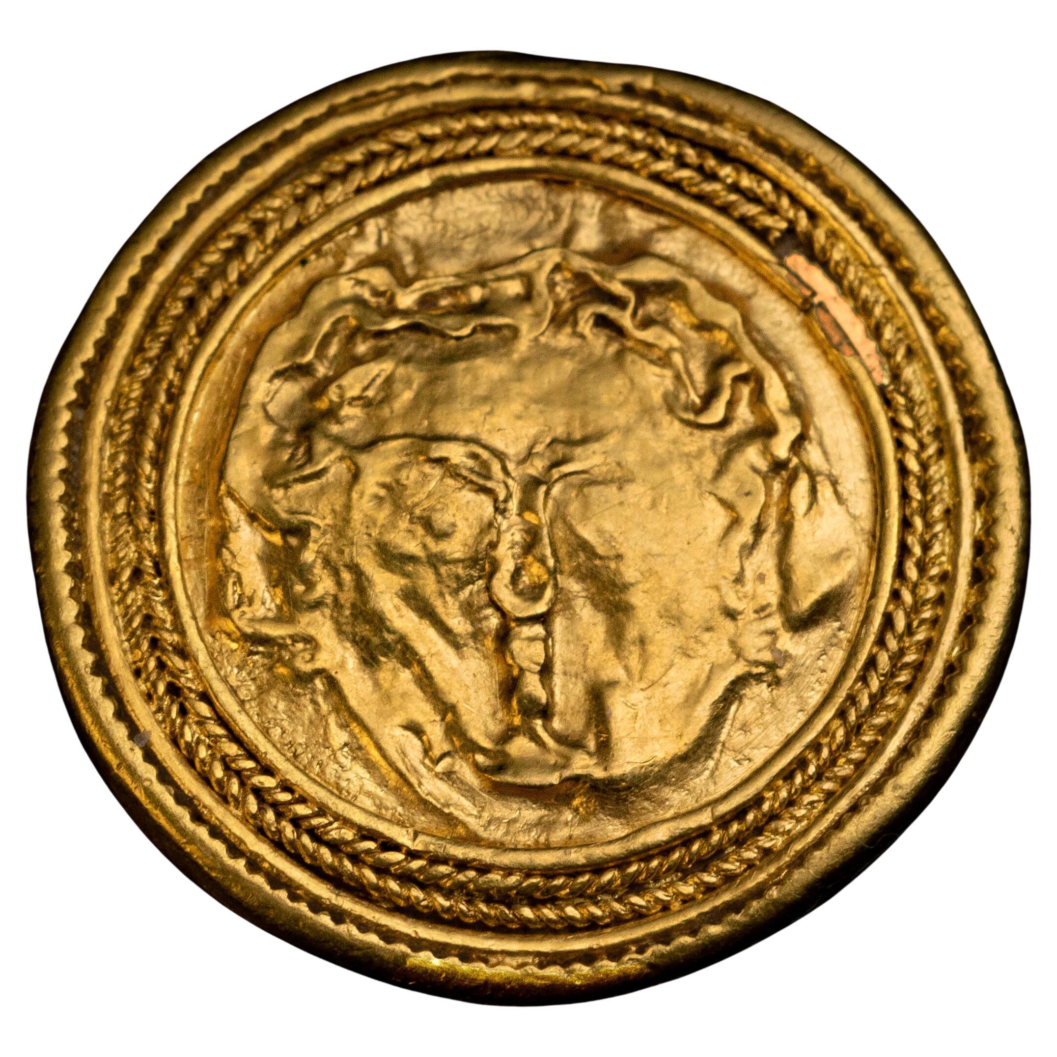 Ancient Hellenistic Gold Ring with Medusa Motif c. 300 BC