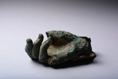 Ancient Hellenistic, Roman Bronze Statue Fragment, 100 BC