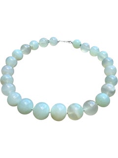 Ancient Himalayan Agate Bead Necklace 2000+ Years Old Large Round Celadon