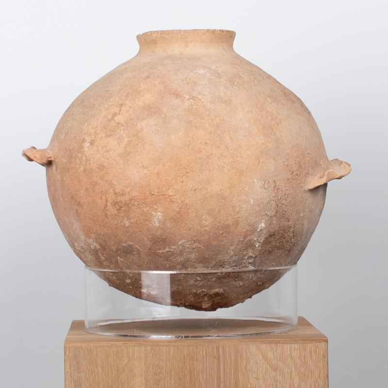 Antigua tinaja de terracota de la Edad de Hierro de Tierra Santa con asas, c. 1200-1000 siglo XVIII y antes en venta
