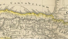 Ancient Iberia: Hispania Map from Spruner-Menke Atlas Antiquus, 1880