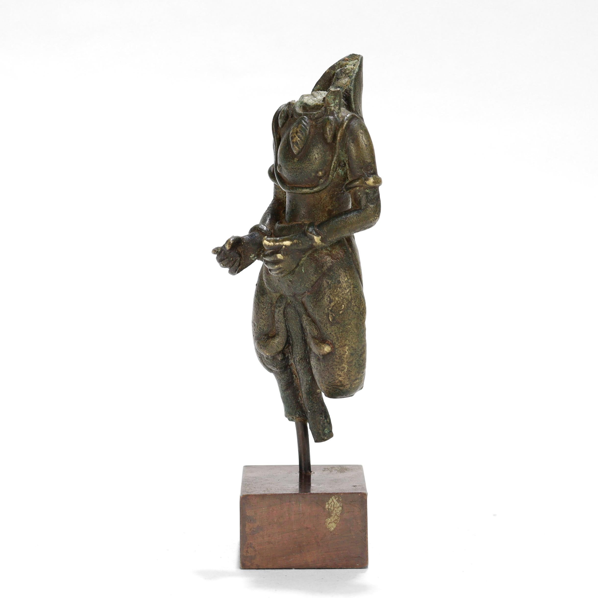 Escultura de bronce de una antigua deidad masculina hindú de la India (Hanuman) en Bastante bueno estado para la venta en Philadelphia, PA