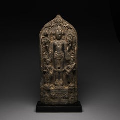 Ancient Indian Pala Schist Relief of Vishnu