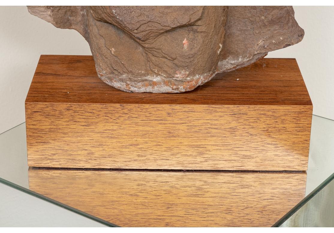 18th Century and Earlier Ancient Indian Red Sandstone Relief Of The Hindu God Vishnu For Sale
