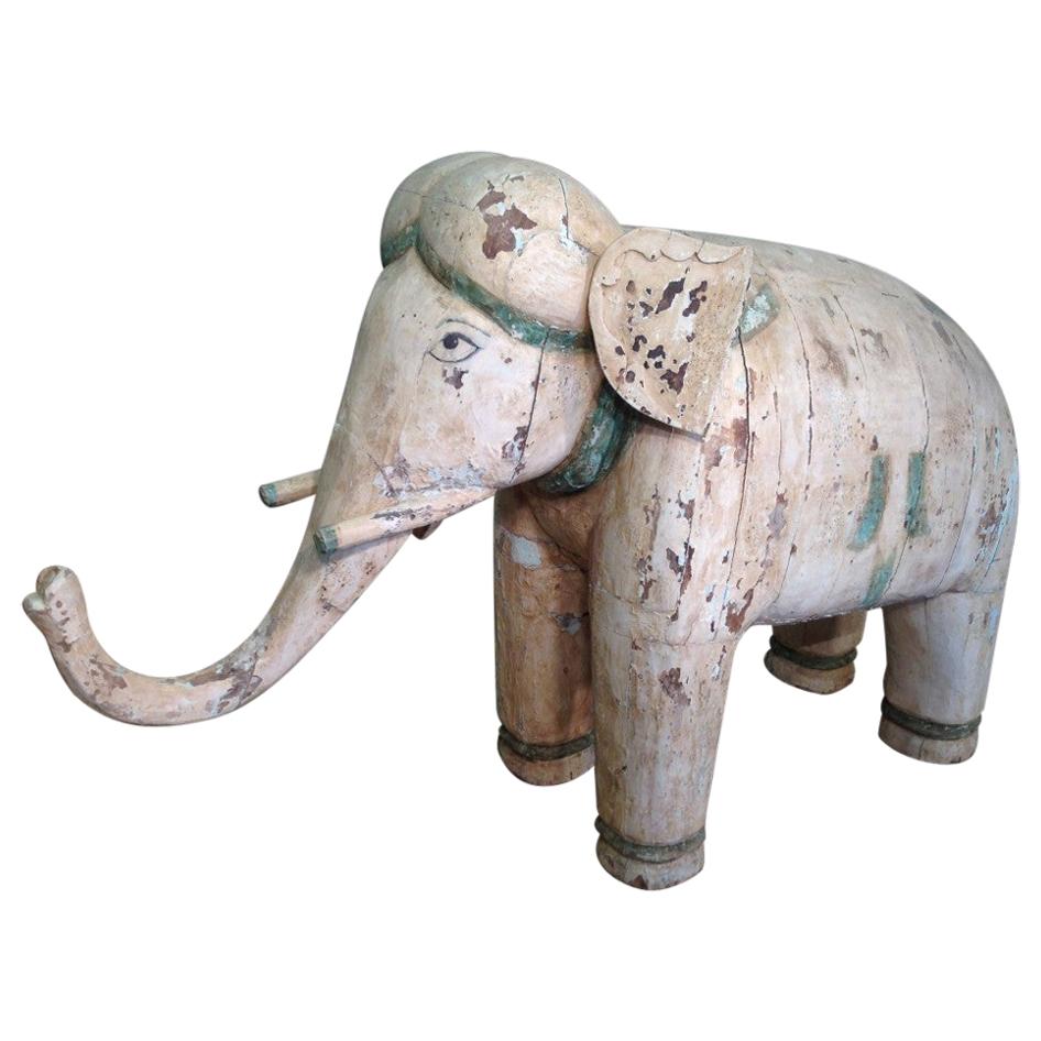 Ancient Indian Sculpture "Elephant" from the 19th Century For Sale