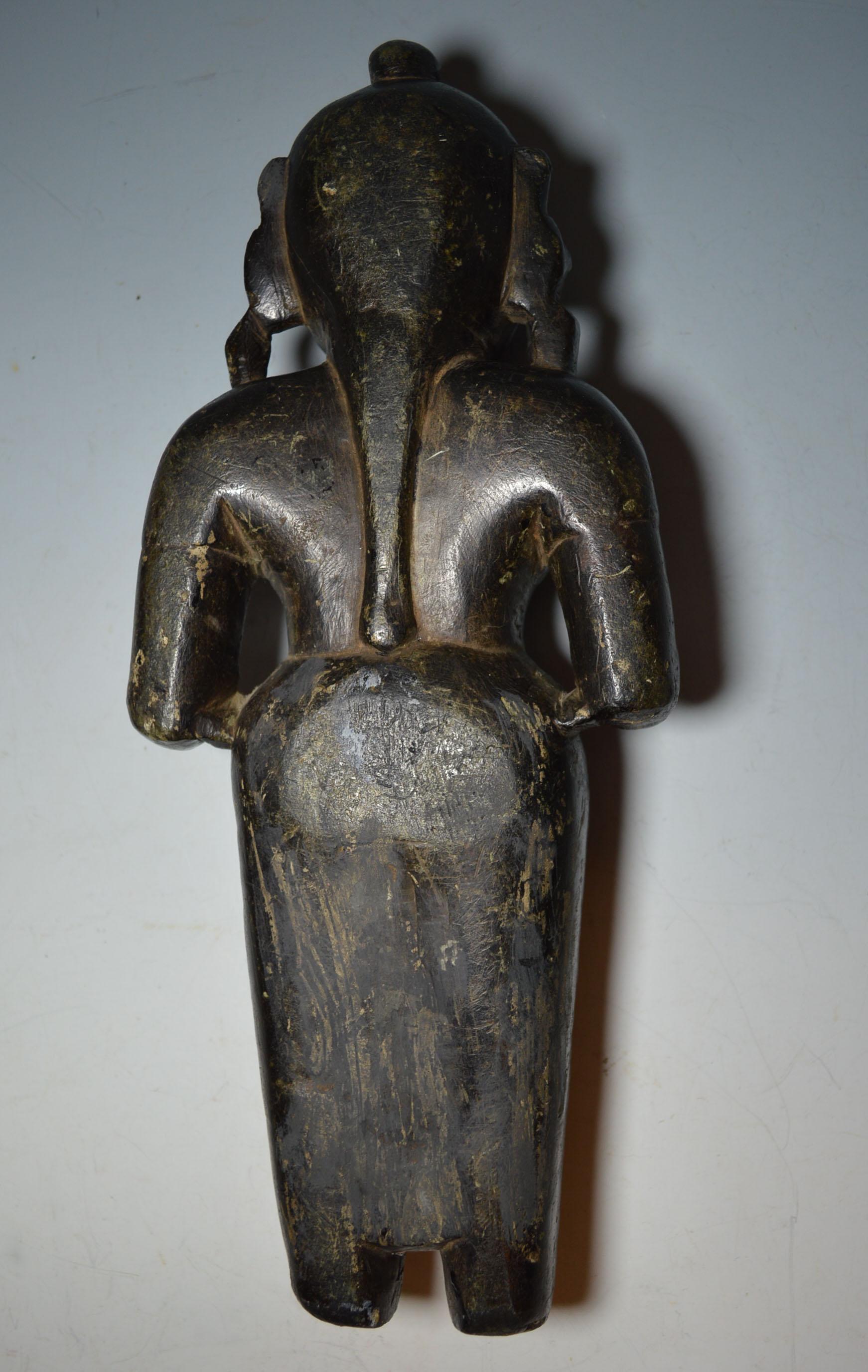 Ancient Indian Stone Hindu Female Goddess Figure, circa 16th Century 3