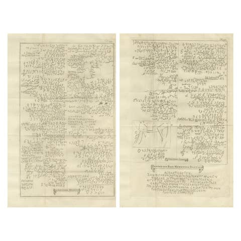 Ancient Inscriptions from Sinai and Egypt – Inscriptio Memnonis, c.1710 Engraved