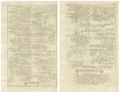 Inscripciones antiguas del Sinaí y Egipto - Inscriptio Memnonis, c.1710 Grabado