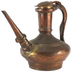 Antique Ancient Islamic Copper Jug, 19th Century