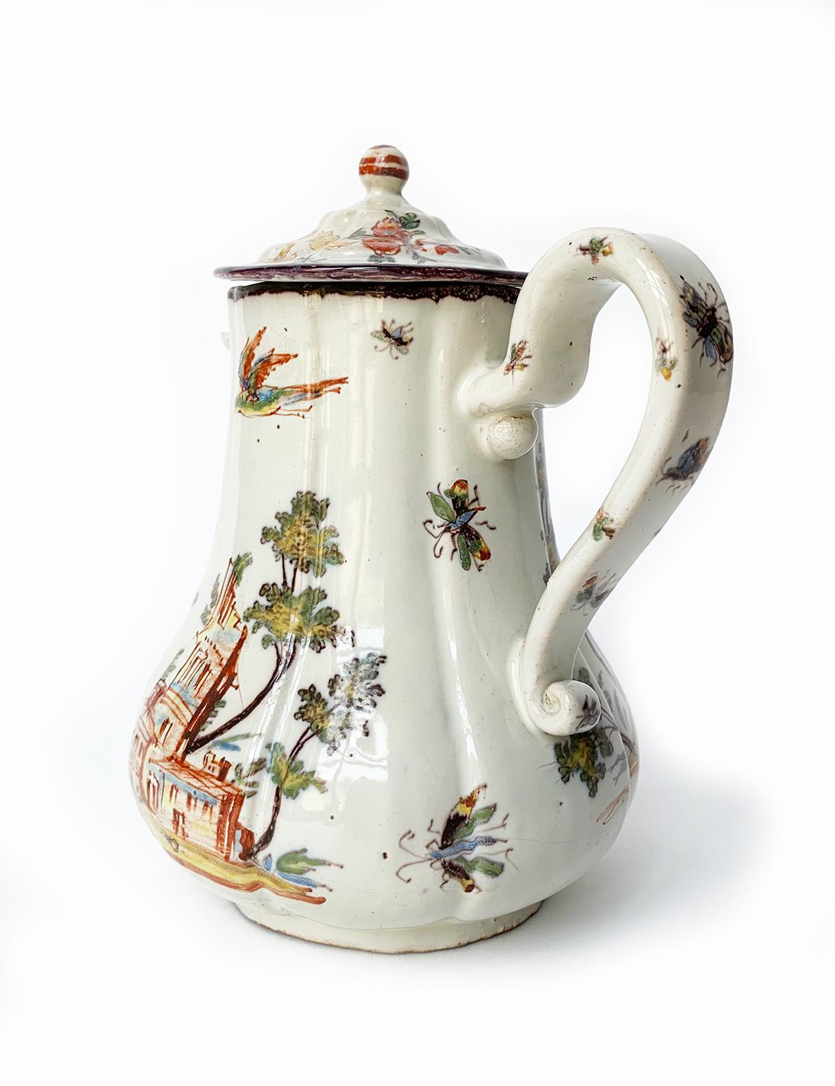 Ancient Italian Coffee Pot, Coppellotti Manufacture, Lodi, Circa 1740 For Sale 1