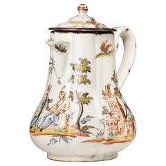 Ancient Italian Coffee Pot, Coppellotti Manufacture, Lodi, Circa 1740