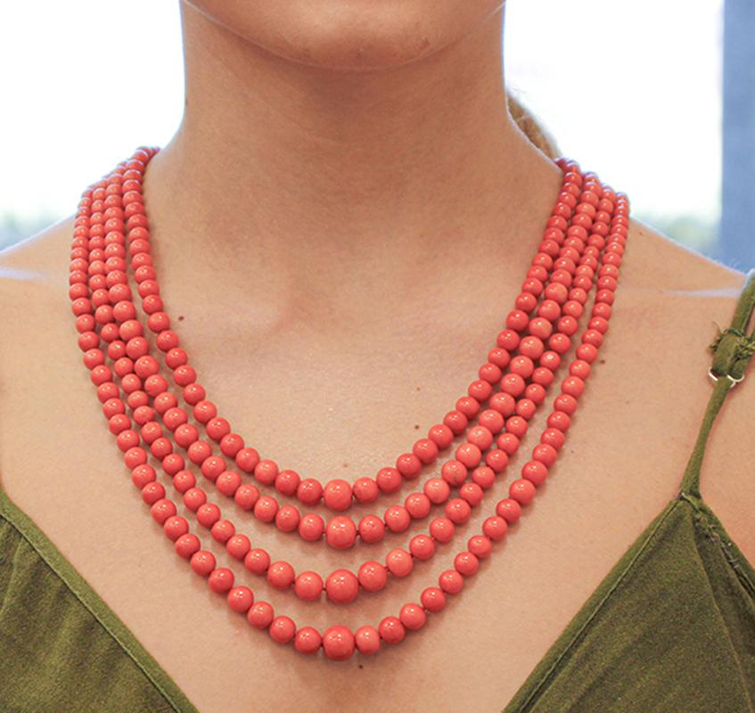 Women's Ancient Italian Coral Necklace