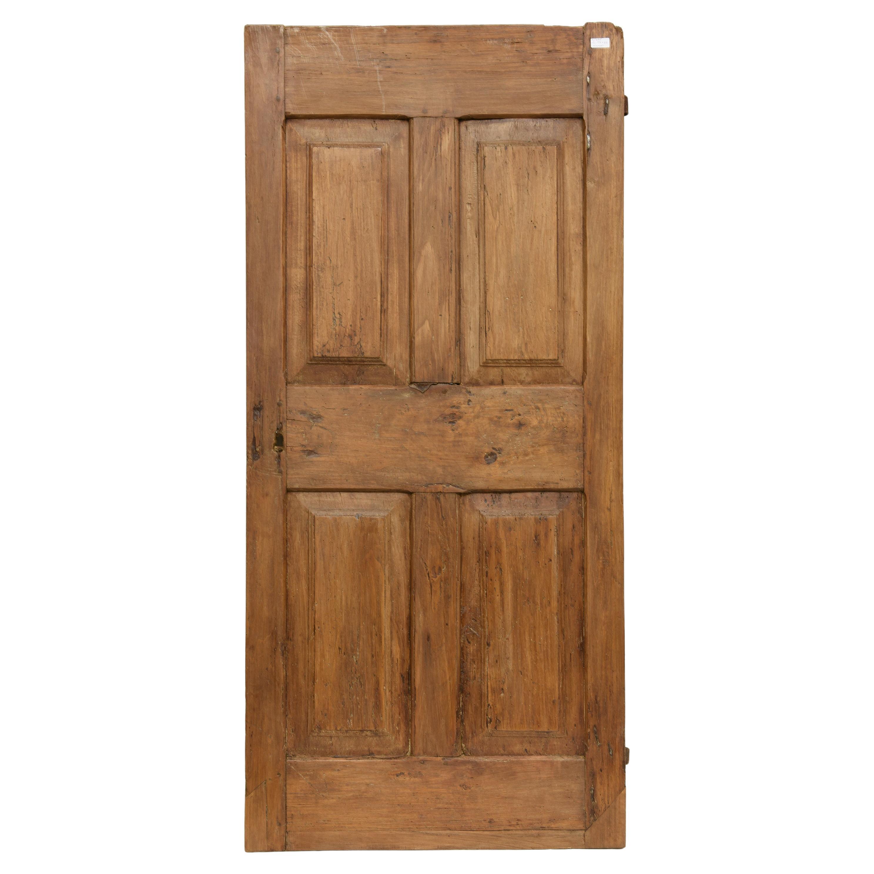 Hand-Crafted 17th Century Rustic Italian Poplar Door