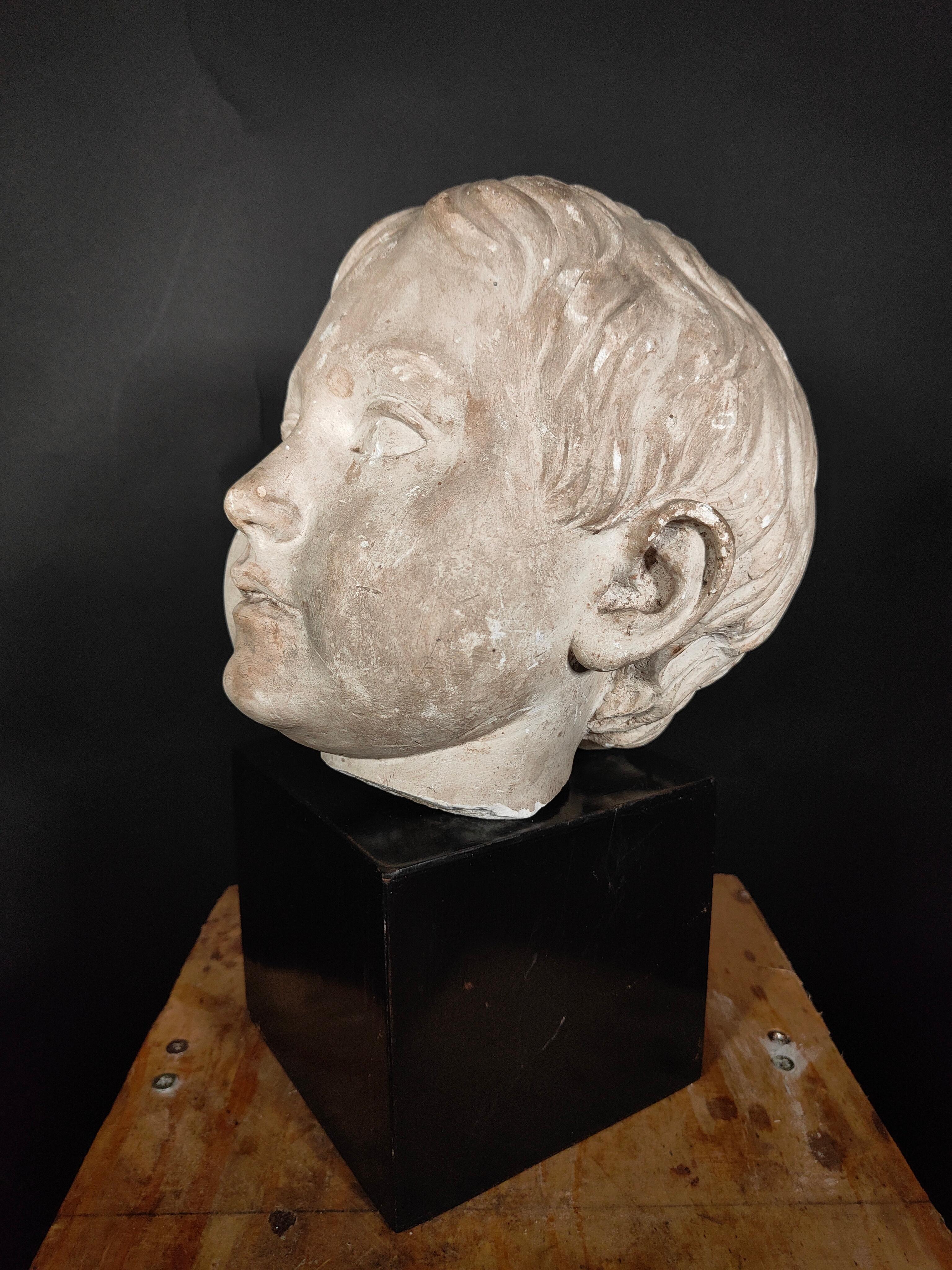 Antiker italienischer Kopf aus Gips aus Gips, 19. Jahrhundert im Angebot 3