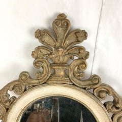 Ancient Italian Small Gesso Mirror Pair