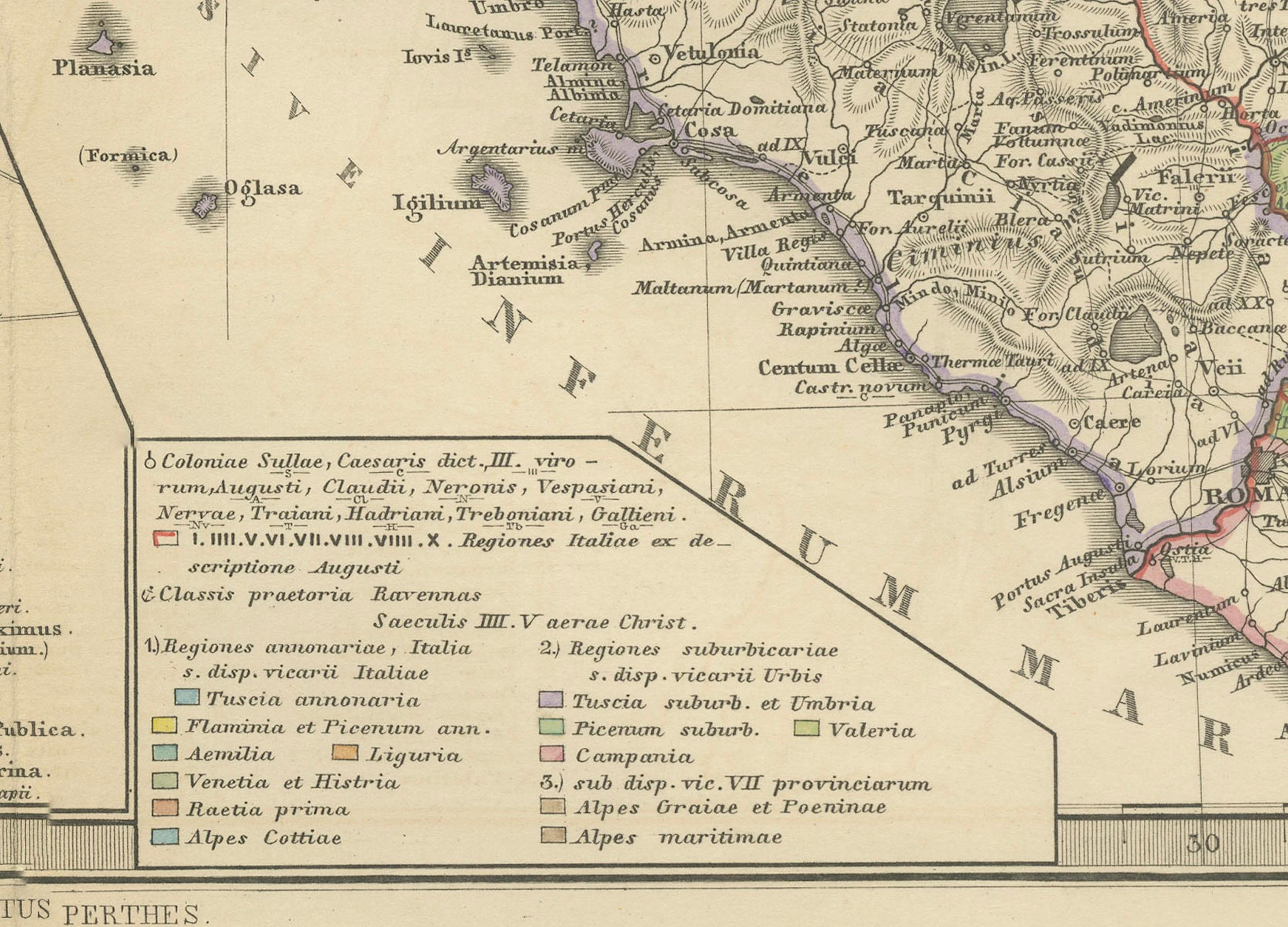 Antikes Italien: Regionen und Rom im Römischen Kaiserreich, veröffentlicht 1880 (Papier) im Angebot