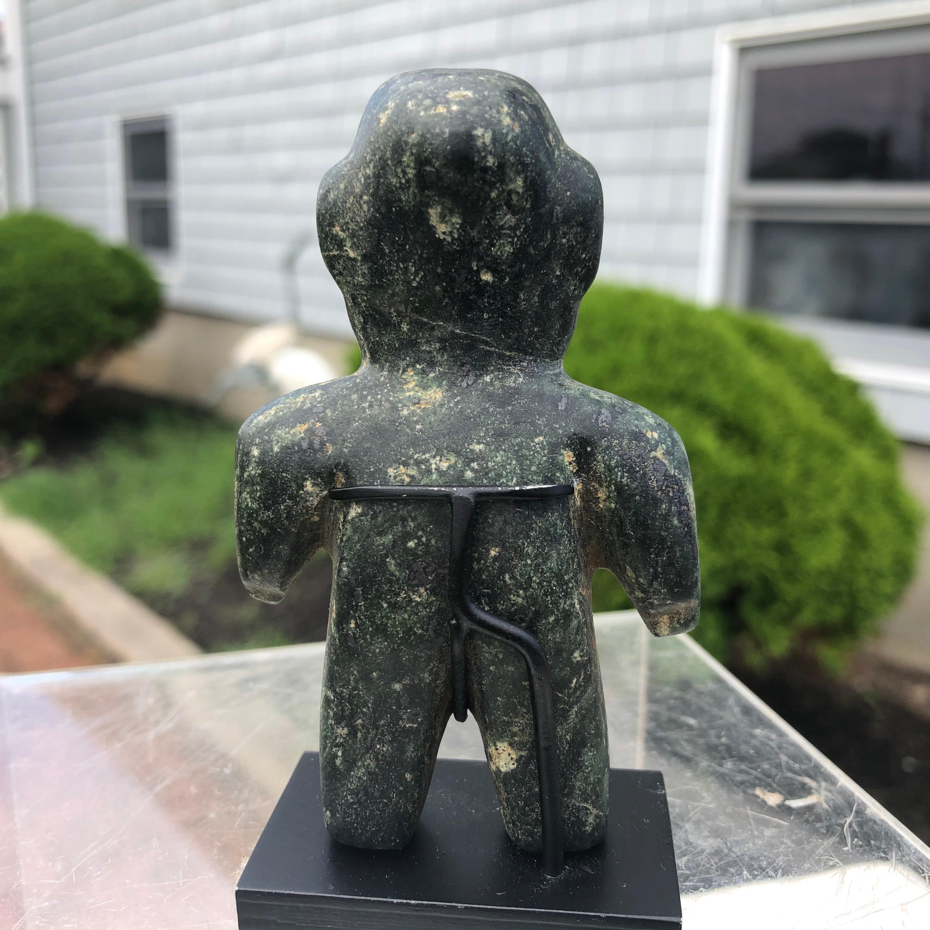 Ancient Jade Pre Columbian Figure Supernatural Human, 1000-400 BC 7