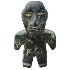 Antique Ancient Jade Pre Columbian Figure Supernatural Human, 1000-400 BC