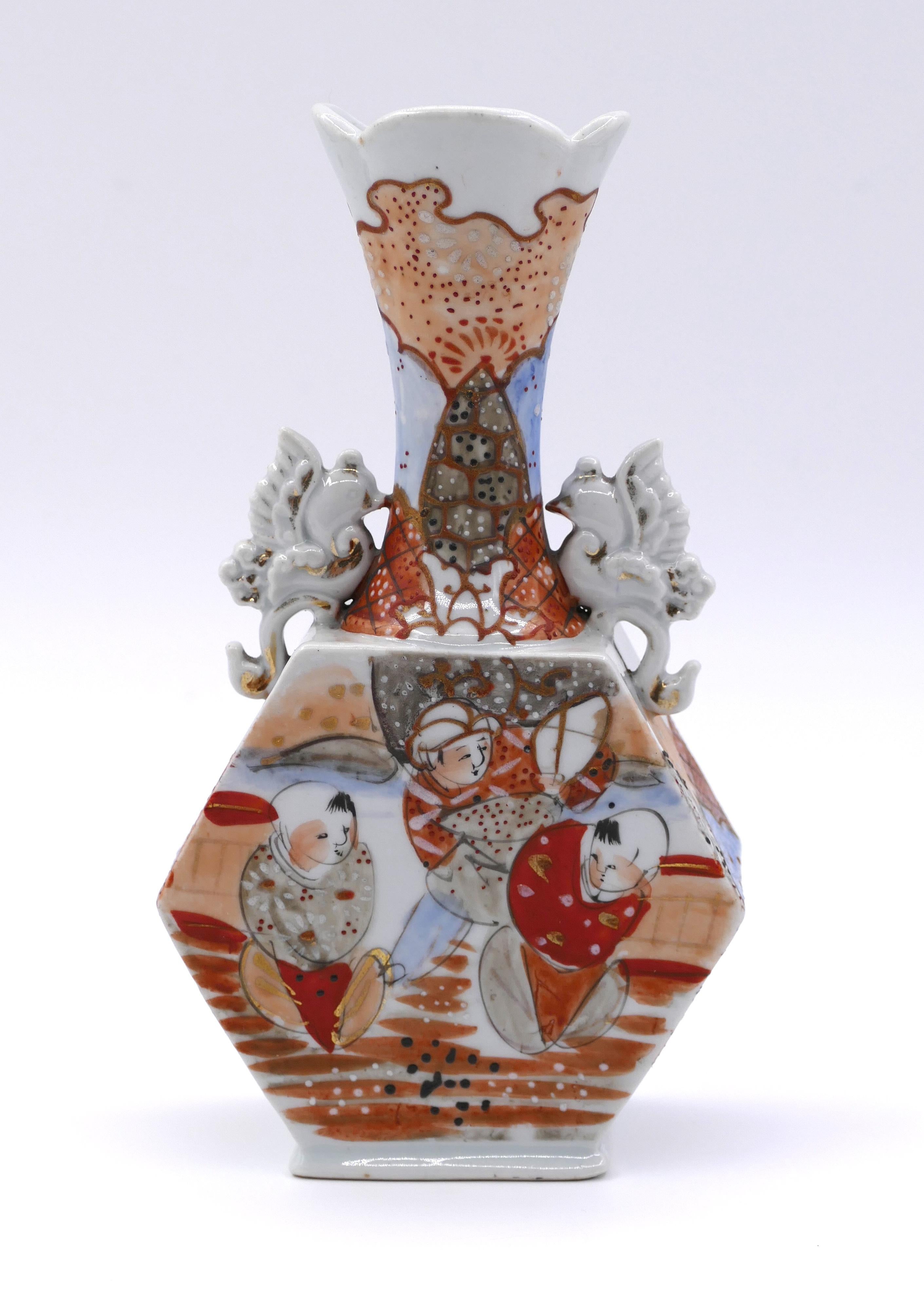Antike japanische Kutani-Vasen aus dem 19. Jahrhundert (Japanisch) im Angebot