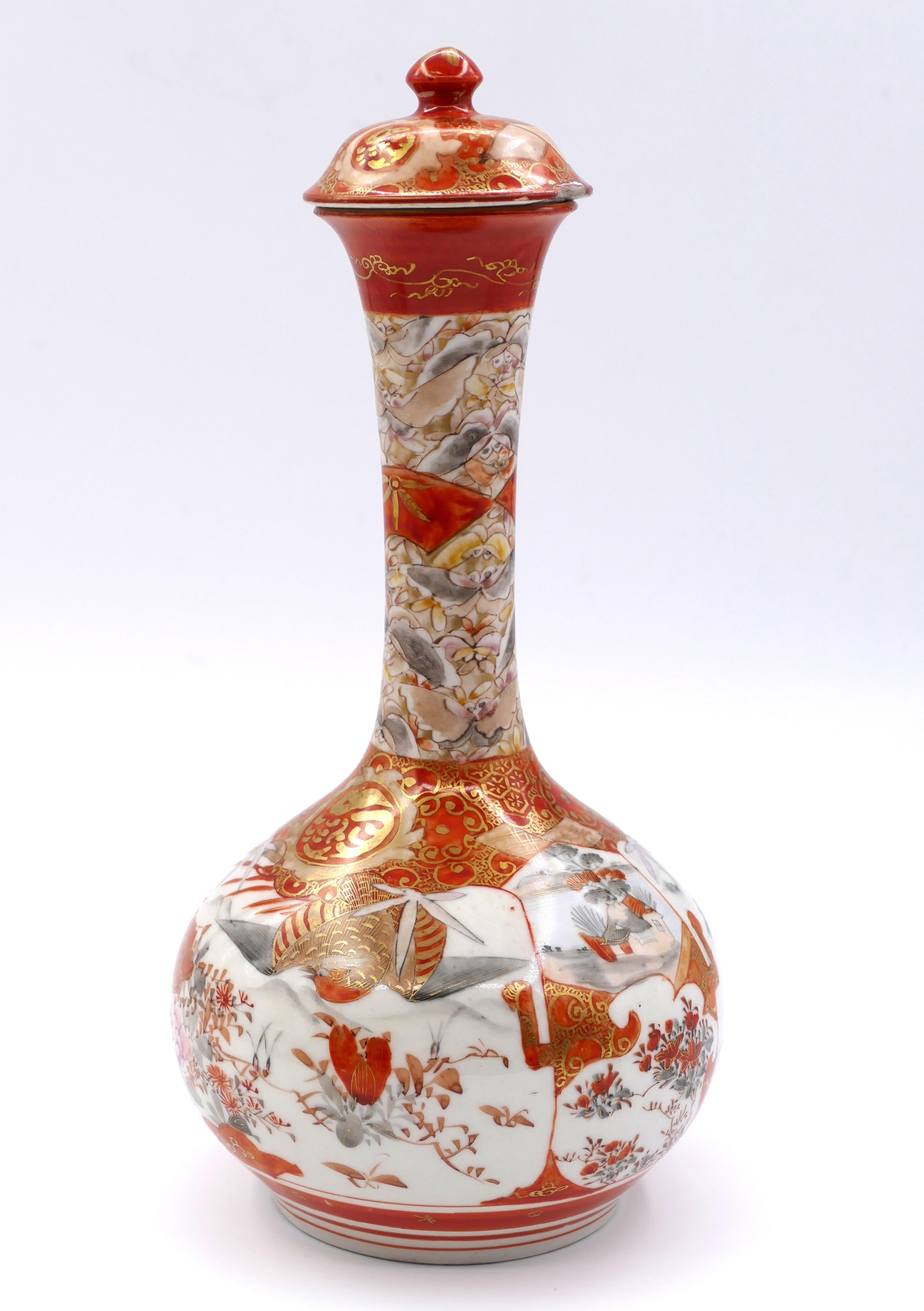 Ancient Japanese Kutani Vases, 19th Century For Sale 1