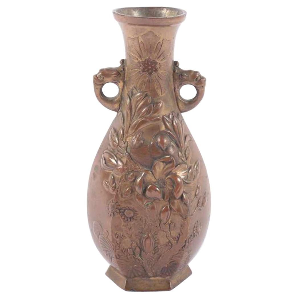 Ancient Japanese Meiji Vase, Late 19th Century For Sale