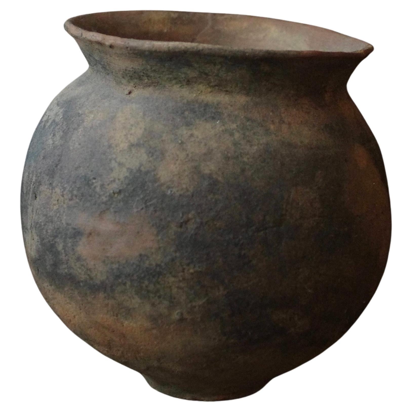 Ancient Japanese Yayoi pottery / Wabi-sabi Antique Earthenware / Vase Jar Object