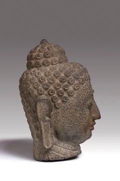 Ancient Javanese Head of Buddha