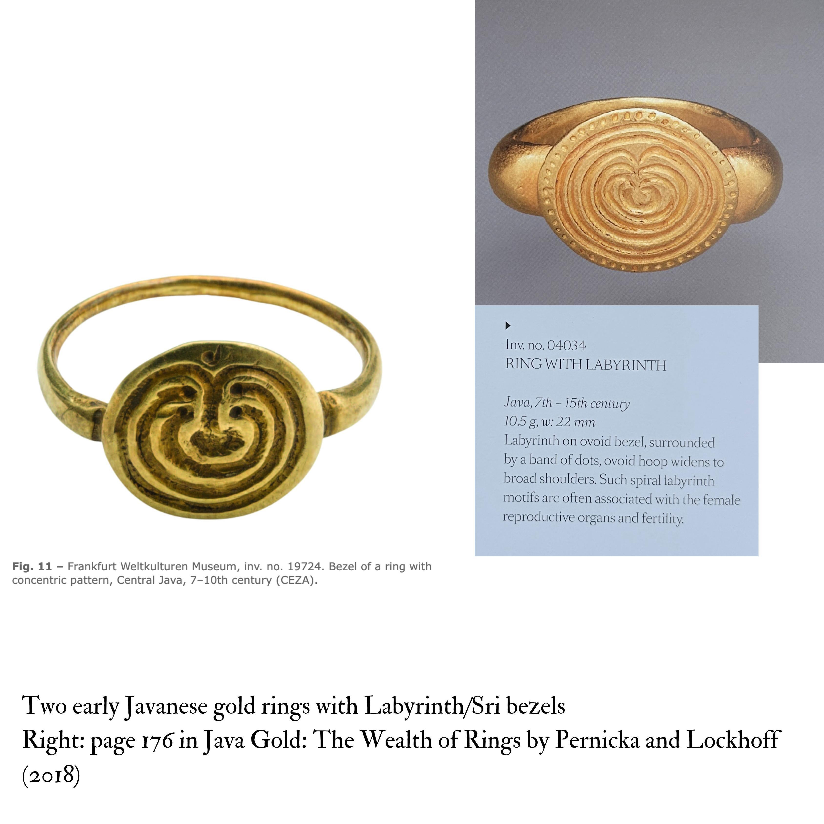 Ancient Javanese Labyrinth Ring 7