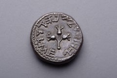 Ancient Jewish Silver Shekel Coin from Year 2 of the First Revolt, 67 AD