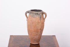 19th Century Kashan Antique Clay Jug, 49 cm Decorative Vessel
