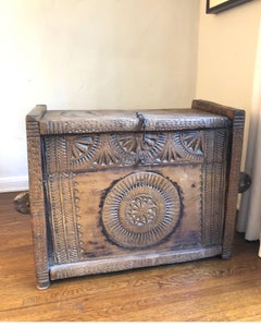 Ancient Kafiristan Nuristan Dowry Treasure Chest