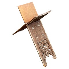 ancient Koran holder (rahlé) inlaid with mother-of-pearl and bone