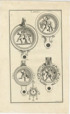 Antike Lampen in der Kunst: Montfaucons Kupferstiche aus dem 18. Jahrhundert, um 1722
