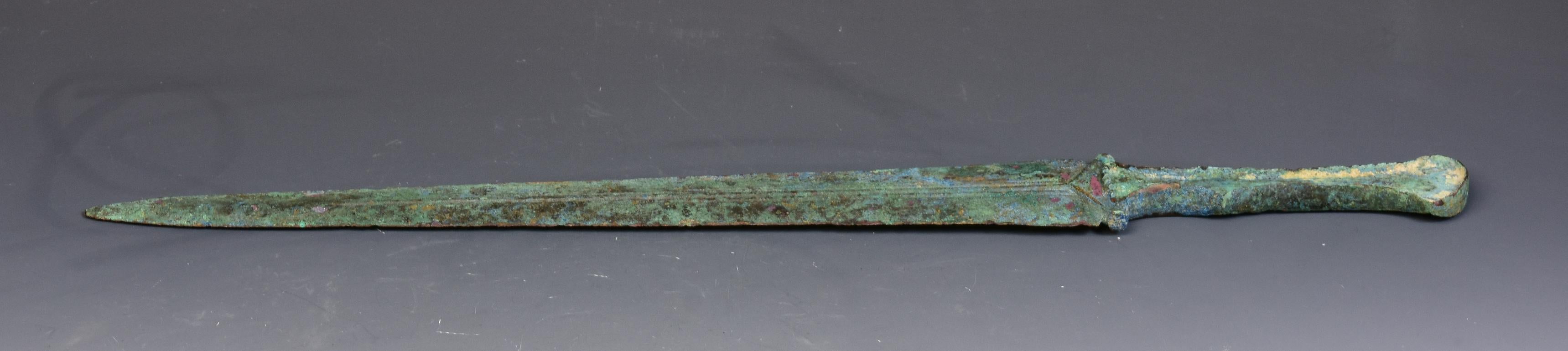 Ancient Luristan Bronze Short Sword / Knife / Early Iron Age Weapon 3