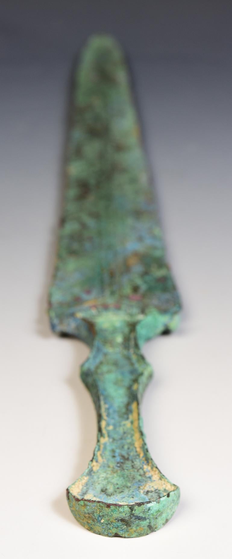 Ancient Luristan Bronze Short Sword / Knife / Early Iron Age Weapon 4
