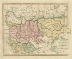 Ancient Macedonia & Thrace Map — Classical Greece, Wilkinson London 1819